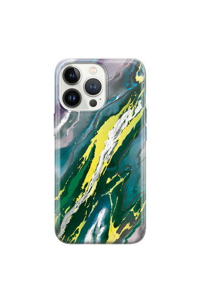 APPLE - iPhone 13 Pro Max - Soft Clear Case - Marble Rainforest Green