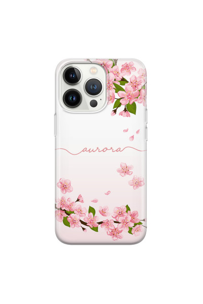 APPLE - iPhone 13 Pro Max - Soft Clear Case - Sakura Handwritten