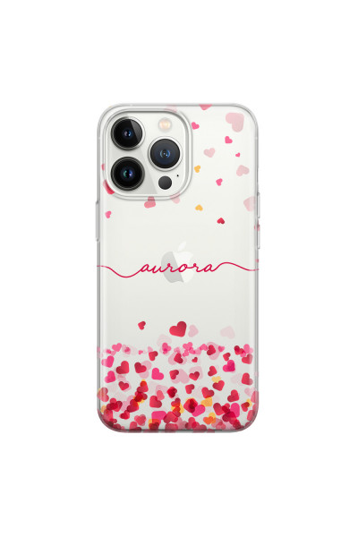 APPLE - iPhone 13 Pro Max - Soft Clear Case - Scattered Hearts
