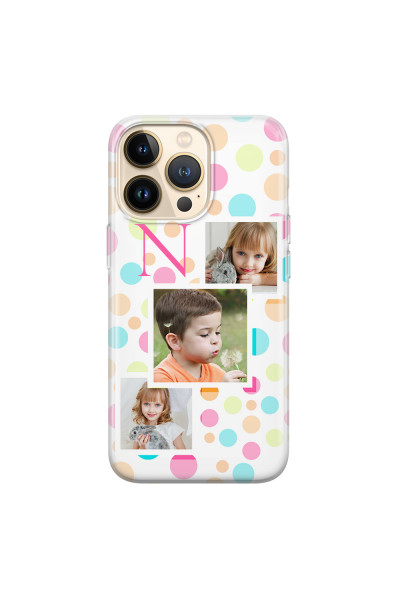 APPLE - iPhone 13 Pro - Soft Clear Case - Cute Dots Initial