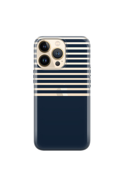 APPLE - iPhone 13 Pro - Soft Clear Case - Life in Blue Stripes