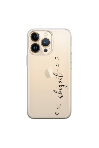 APPLE - iPhone 13 Pro - Soft Clear Case - Little Hearts Handwritten Black