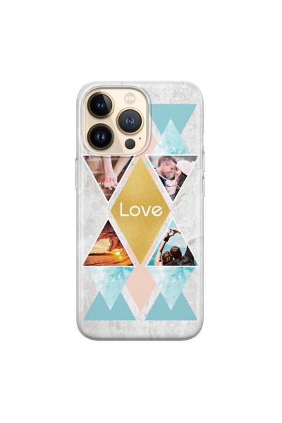 APPLE - iPhone 13 Pro - Soft Clear Case - Triangle Love Photo