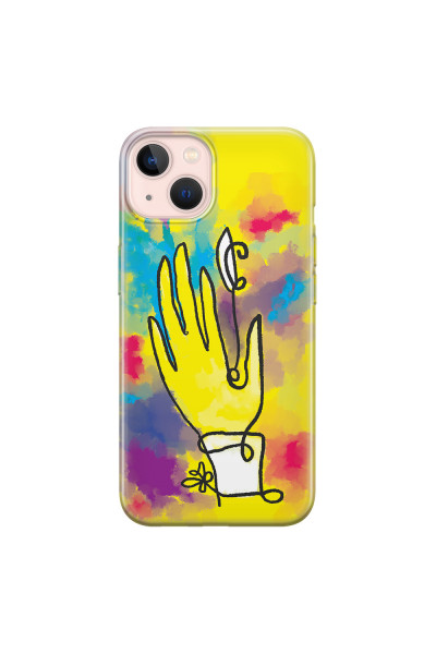 APPLE - iPhone 13 Mini - Soft Clear Case - Abstract Hand Paint