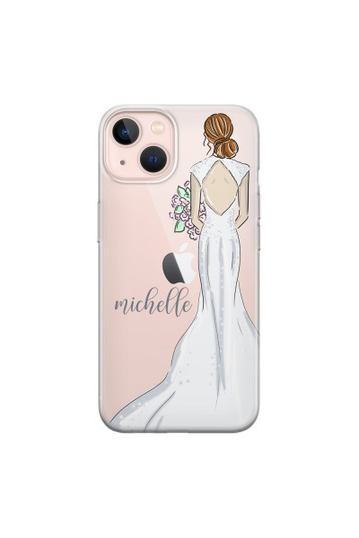 APPLE - iPhone 13 Mini - Soft Clear Case - Bride To Be Redhead Dark