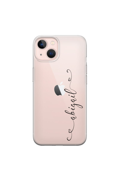 APPLE - iPhone 13 Mini - Soft Clear Case - Little Hearts Handwritten Black