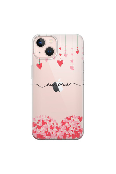 APPLE - iPhone 13 Mini - Soft Clear Case - Love Hearts Strings
