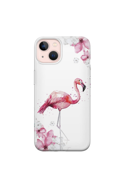 APPLE - iPhone 13 Mini - Soft Clear Case - Pink Tropes