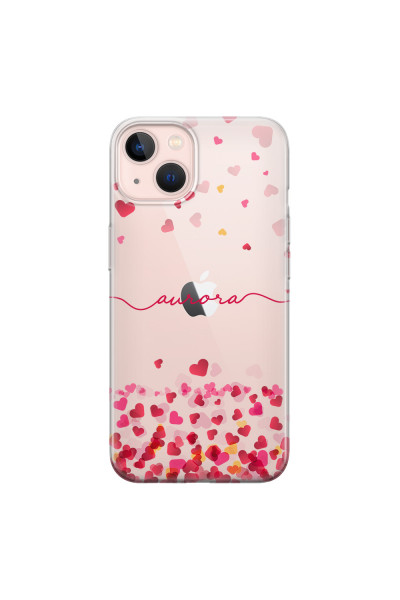 APPLE - iPhone 13 Mini - Soft Clear Case - Scattered Hearts