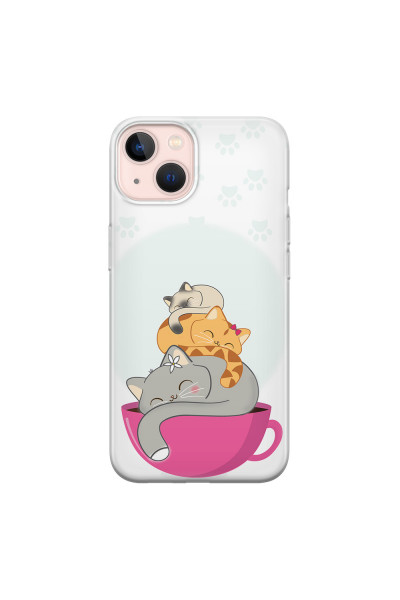 APPLE - iPhone 13 Mini - Soft Clear Case - Sleep Tight Kitty