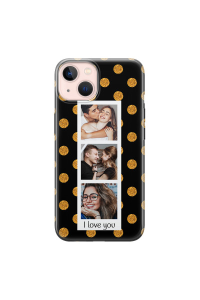 APPLE - iPhone 13 Mini - Soft Clear Case - Triple Love Dots Photo