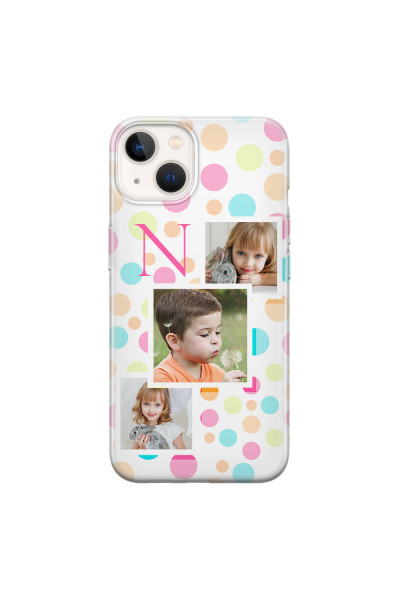 APPLE - iPhone 13 - Soft Clear Case - Cute Dots Initial