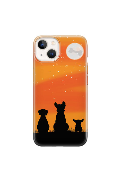 APPLE - iPhone 13 - Soft Clear Case - Dog's Desire Orange Sky