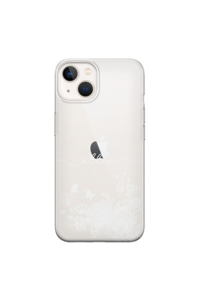 APPLE - iPhone 13 - Soft Clear Case - Handwritten White Lace