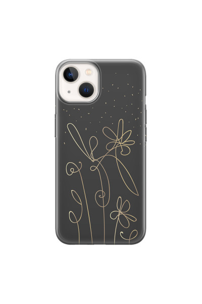 APPLE - iPhone 13 - Soft Clear Case - Midnight Flowers
