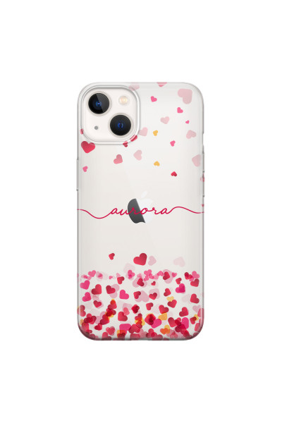 APPLE - iPhone 13 - Soft Clear Case - Scattered Hearts