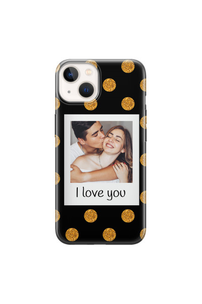 APPLE - iPhone 13 - Soft Clear Case - Single Love Dots Photo