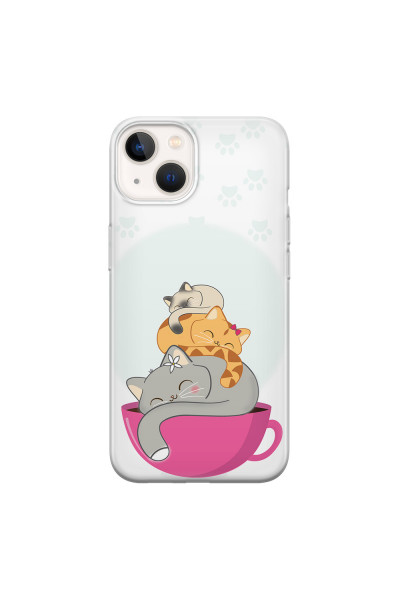 APPLE - iPhone 13 - Soft Clear Case - Sleep Tight Kitty