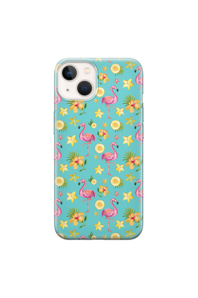 APPLE - iPhone 13 - Soft Clear Case - Tropical Flamingo I