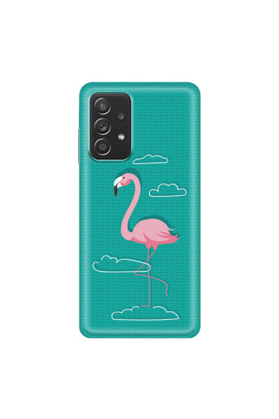 SAMSUNG - Galaxy A52 / A52s - Soft Clear Case - Cartoon Flamingo