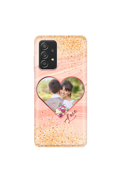 SAMSUNG - Galaxy A52 / A52s - Soft Clear Case - Glitter Love Heart Photo