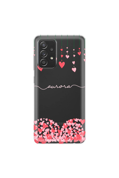 SAMSUNG - Galaxy A52 / A52s - Soft Clear Case - Love Hearts Strings Pink