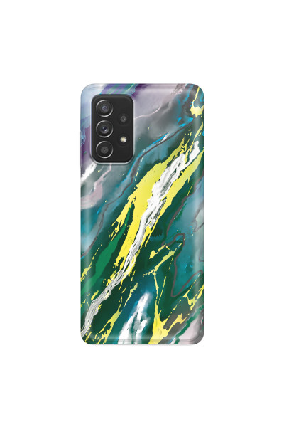 SAMSUNG - Galaxy A52 / A52s - Soft Clear Case - Marble Rainforest Green
