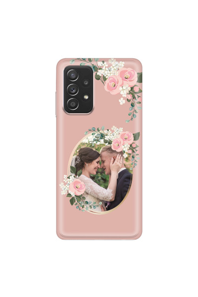 SAMSUNG - Galaxy A52 / A52s - Soft Clear Case - Pink Floral Mirror Photo