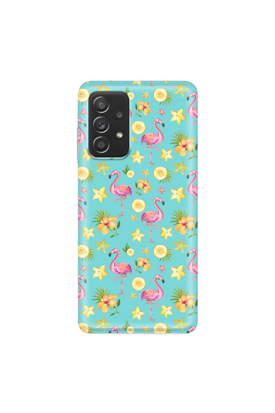 SAMSUNG - Galaxy A52 / A52s - Soft Clear Case - Tropical Flamingo I