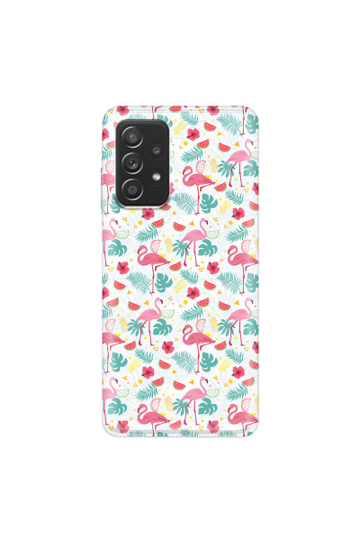 SAMSUNG - Galaxy A52 / A52s - Soft Clear Case - Tropical Flamingo II