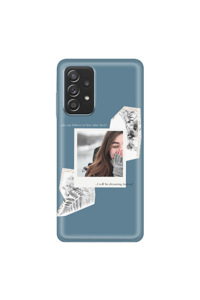 SAMSUNG - Galaxy A52 / A52s - Soft Clear Case - Vintage Blue Collage Phone Case