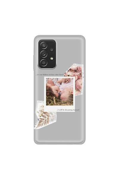 SAMSUNG - Galaxy A52 / A52s - Soft Clear Case - Vintage Grey Collage Phone Case