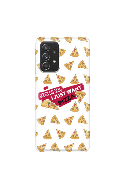 SAMSUNG - Galaxy A52 / A52s - Soft Clear Case - Want Pizza Men Phone Case