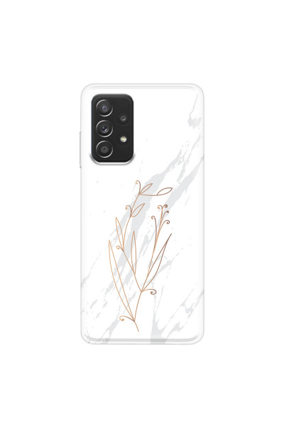 SAMSUNG - Galaxy A52 / A52s - Soft Clear Case - White Marble Flowers