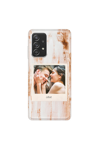 SAMSUNG - Galaxy A52 / A52s - Soft Clear Case - Wooden Polaroid