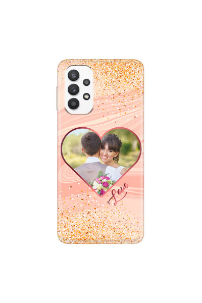 SAMSUNG - Galaxy A32 - Soft Clear Case - Glitter Love Heart Photo