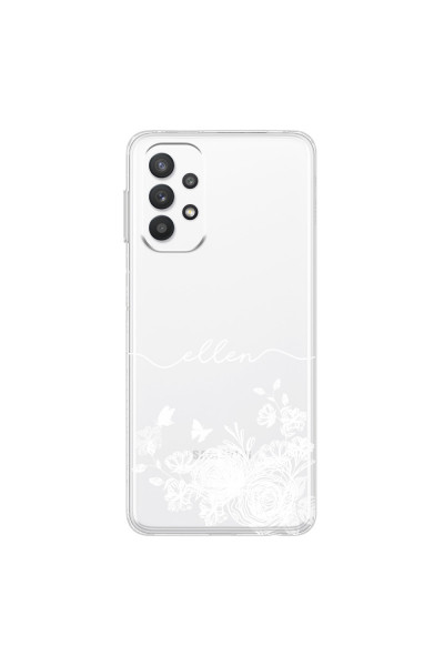 SAMSUNG - Galaxy A32 - Soft Clear Case - Handwritten White Lace