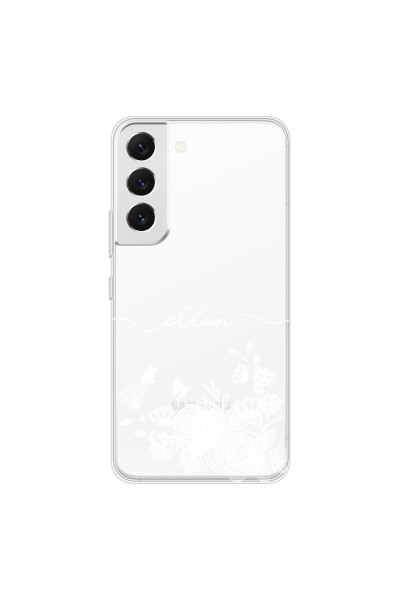 SAMSUNG - Galaxy S22 Plus - Soft Clear Case - Handwritten White Lace