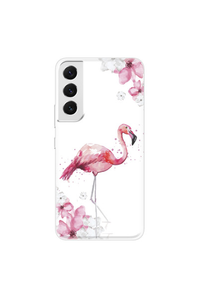 SAMSUNG - Galaxy S22 Plus - Soft Clear Case - Pink Tropes