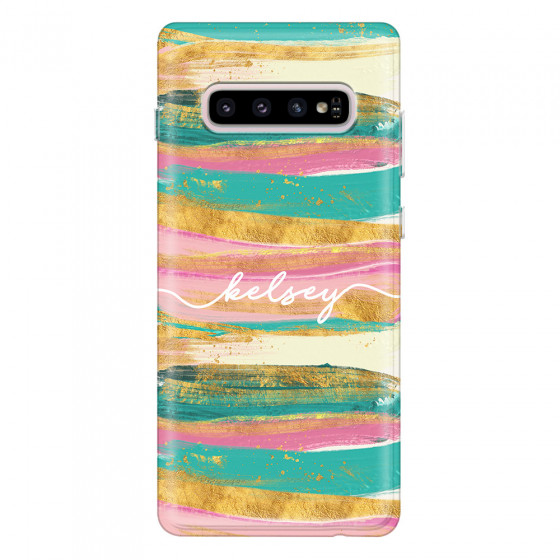 SAMSUNG - Galaxy S10 - Soft Clear Case - Pastel Palette