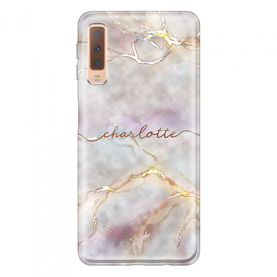 SAMSUNG - Galaxy A7 2018 - Soft Clear Case - Marble Rootage