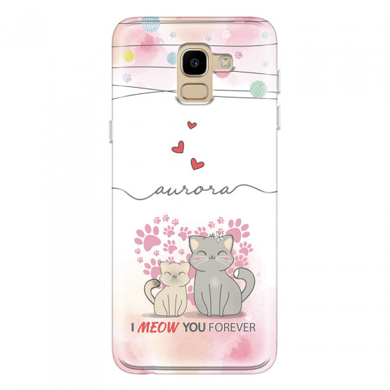 SAMSUNG - Galaxy J6 - Soft Clear Case - I Meow You Forever