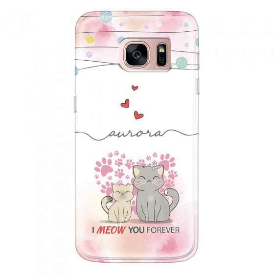 SAMSUNG - Galaxy S7 - Soft Clear Case - I Meow You Forever