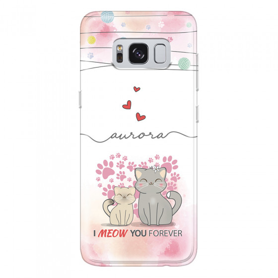 SAMSUNG - Galaxy S8 Plus - Soft Clear Case - I Meow You Forever