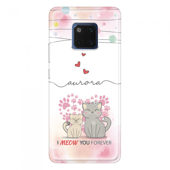 HUAWEI - Mate 20 Pro - Soft Clear Case - I Meow You Forever