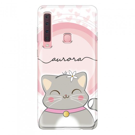 SAMSUNG - Galaxy A9 2018 - Soft Clear Case - Kitten Handwritten