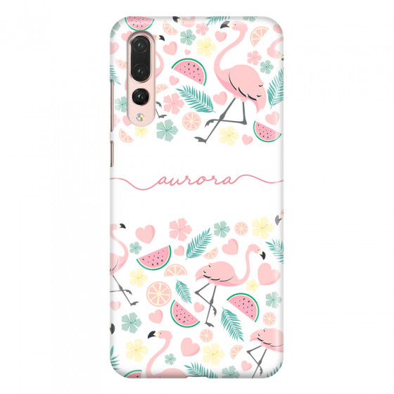 HUAWEI - P20 Pro - 3D Snap Case - Clear Flamingo Handwritten