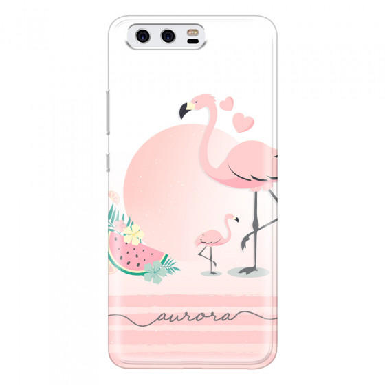 HUAWEI - P10 - Soft Clear Case - Flamingo Vibes Handwritten