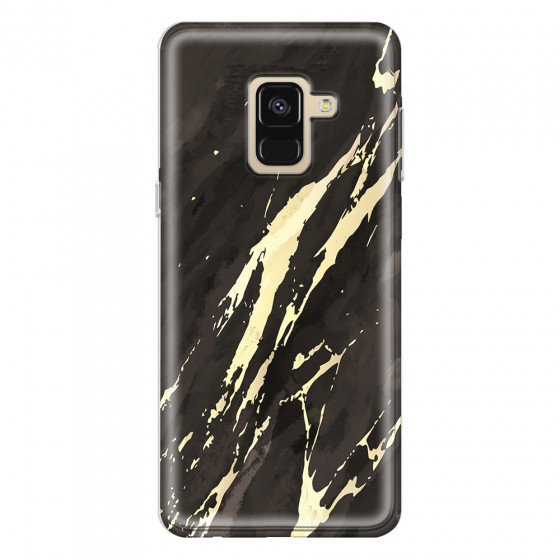 SAMSUNG - Galaxy A8 - Soft Clear Case - Marble Ivory Black