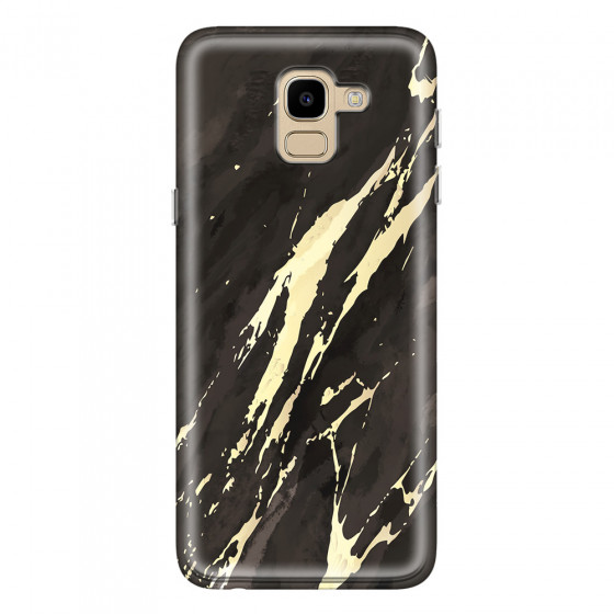 SAMSUNG - Galaxy J6 - Soft Clear Case - Marble Ivory Black
